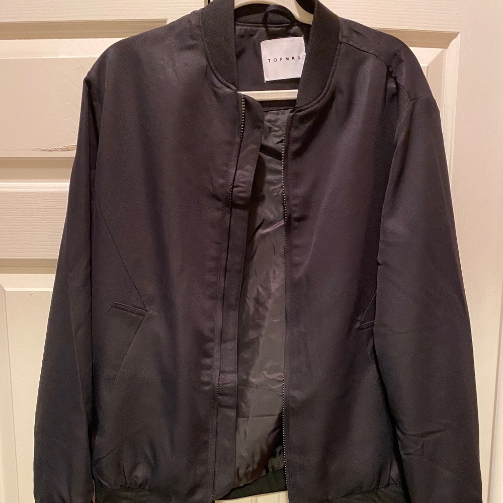 Topman Black Bomber jacket - brand new size Medium